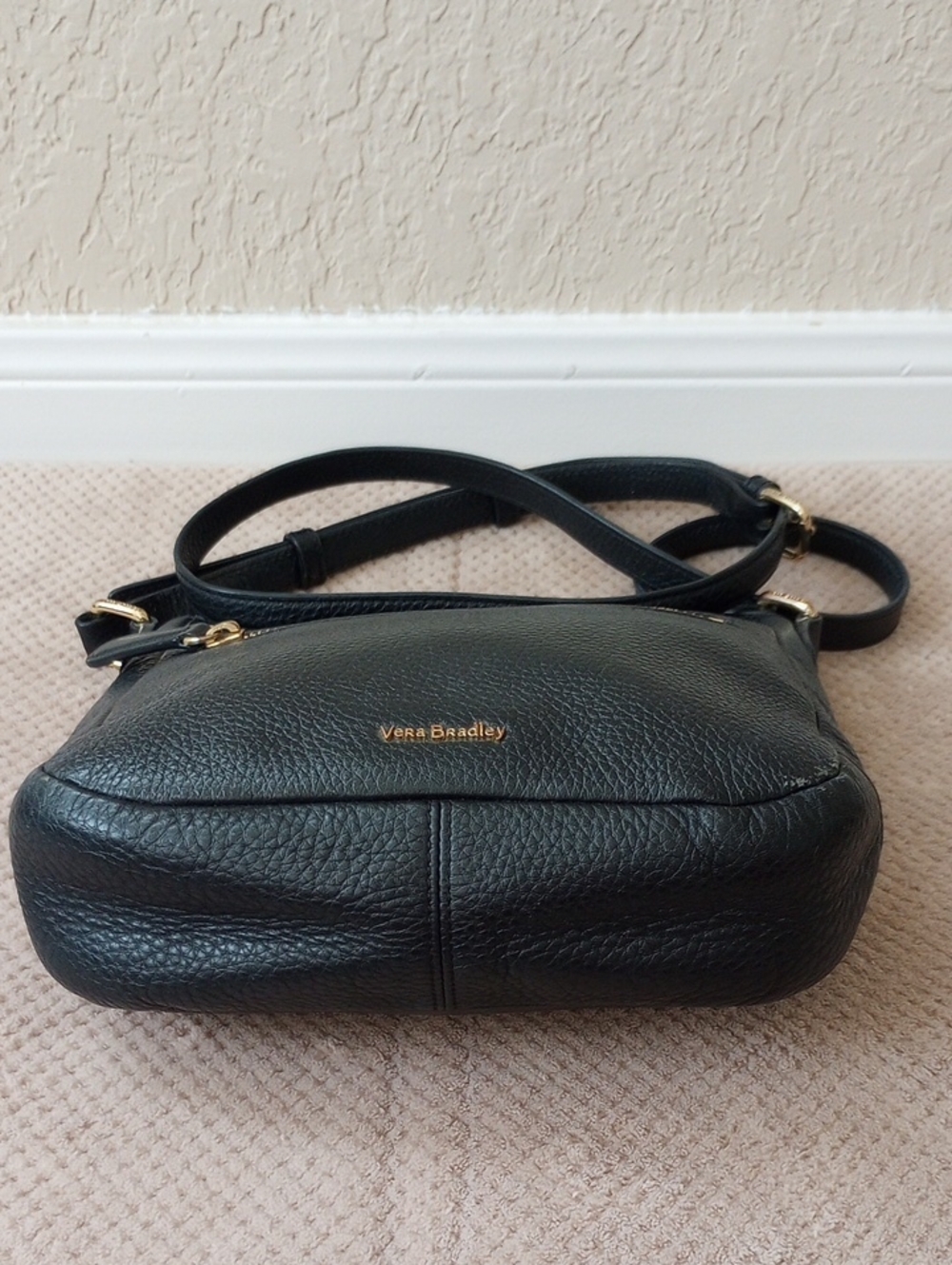 Vera Bradley Pebble Leather Hobo Crossbody Bag - Picture 6 of 11
